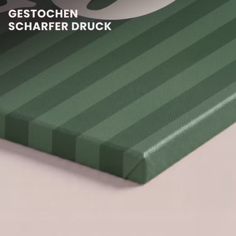 Leinwandbild - Joy – Weihnachten – Text – Grün — 4