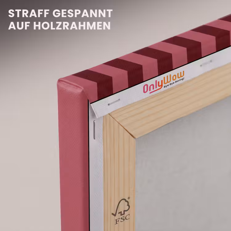 Leinwandbild - Joy – Weihnachten – Text – Rosa — 5