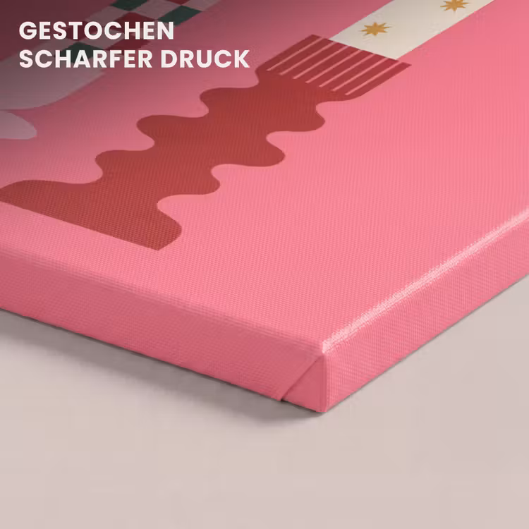 Leinwandbild - Kerzen – Party – Rosa — 4