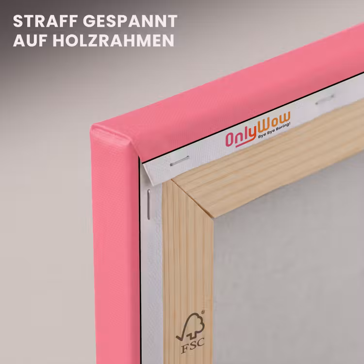 Leinwandbild - Kerzen – Party – Rosa — 5