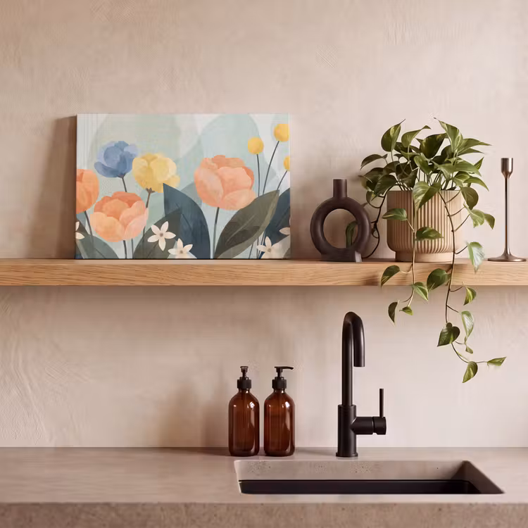 Leinwandbild - Blumen – Abstrakt – Farbenfroh — 3