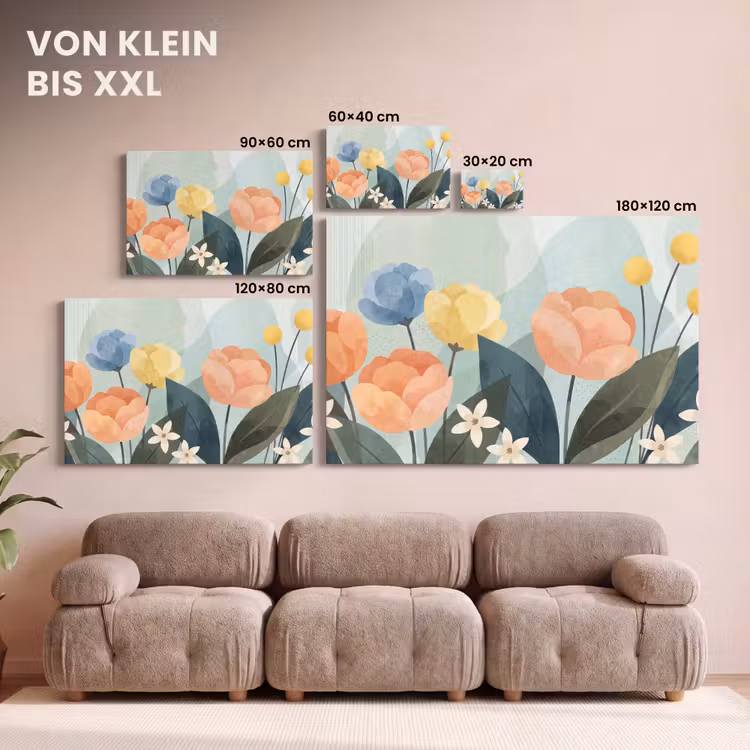 Leinwandbild - Blumen – Abstrakt – Farbenfroh — 6