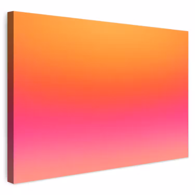 Leinwandbild - Farbverlauf – Orange – Rosa — 1