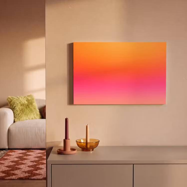 Leinwandbild - Farbverlauf – Orange – Rosa — 2