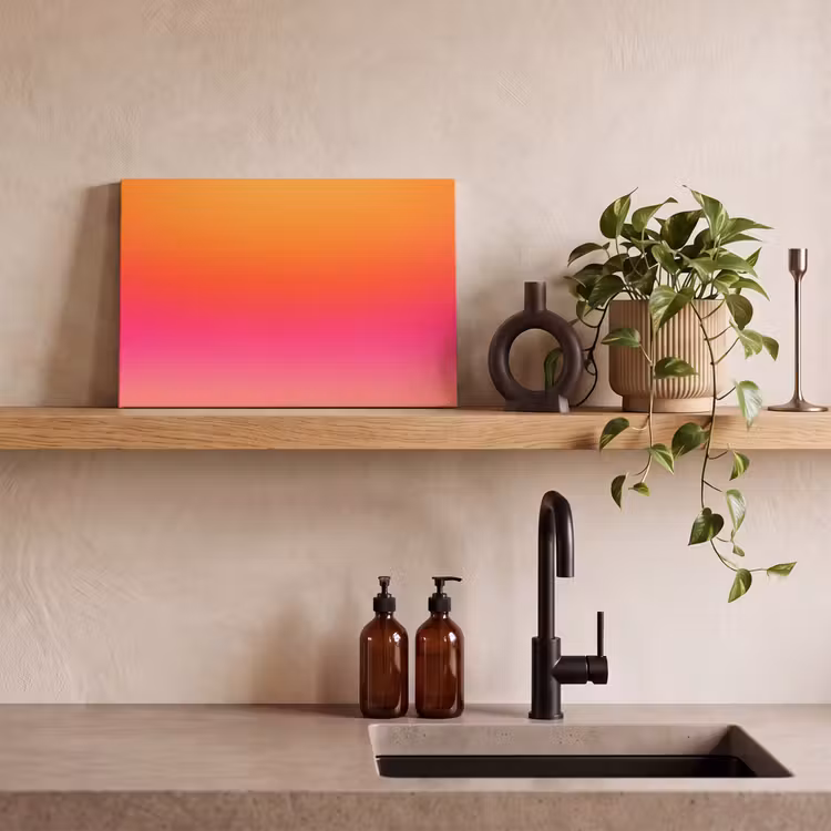 Leinwandbild - Farbverlauf – Orange – Rosa — 3