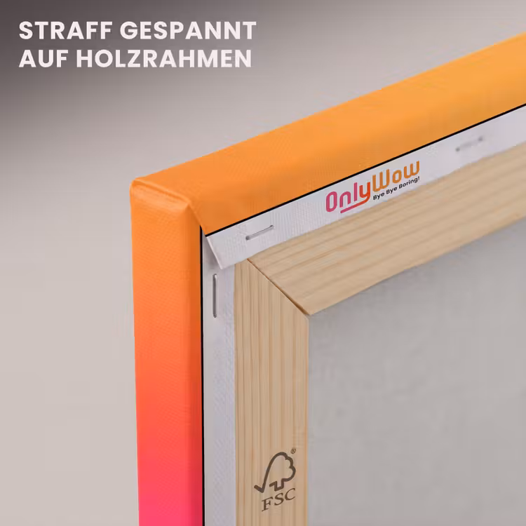 Leinwandbild - Farbverlauf – Orange – Rosa — 5