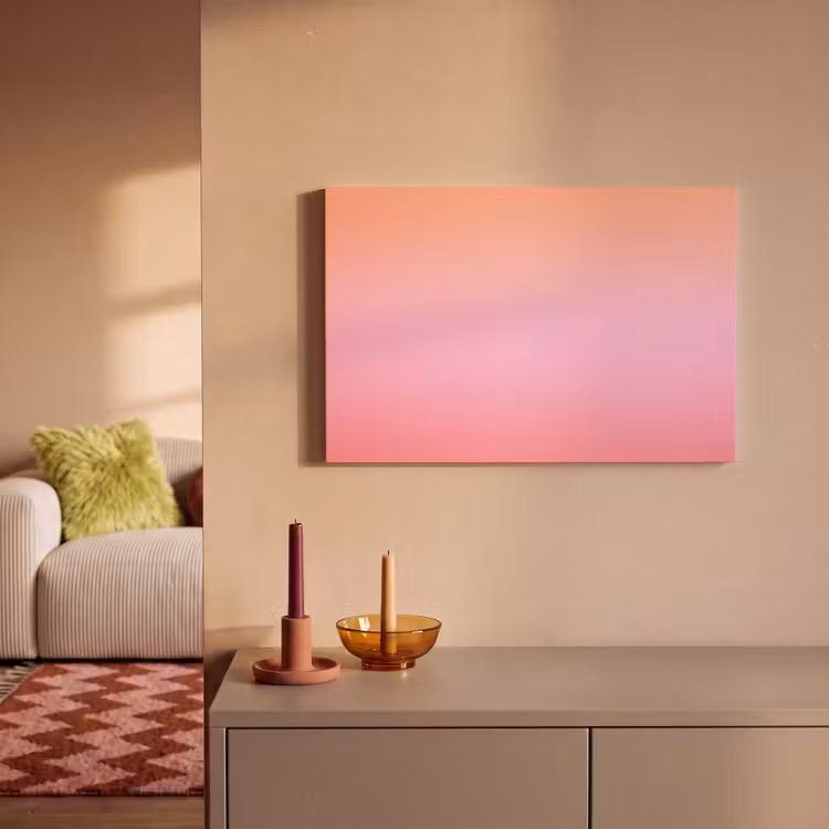 Leinwandbild - Farbverlauf – Rosa – Orange — 2