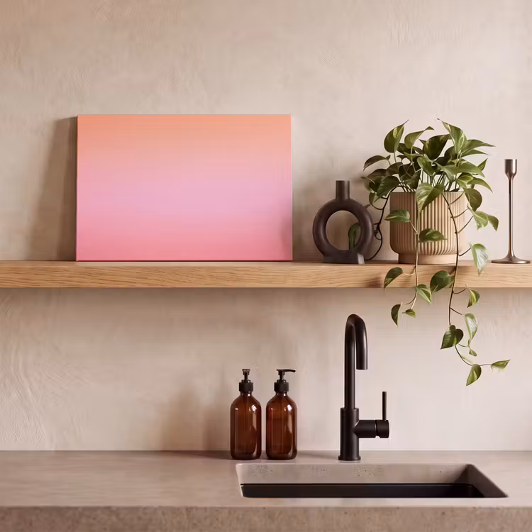Leinwandbild - Farbverlauf – Rosa – Orange — 3