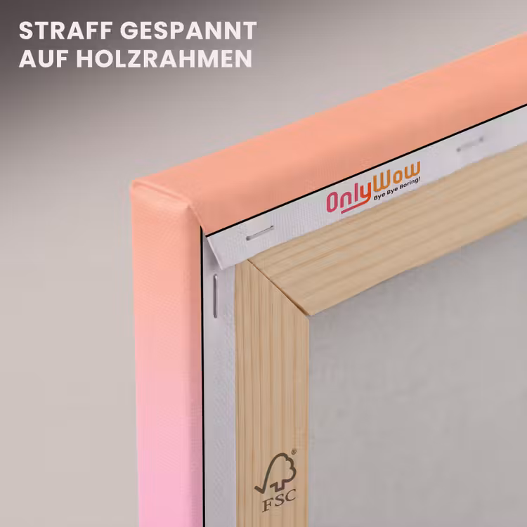 Leinwandbild - Farbverlauf – Rosa – Orange — 5
