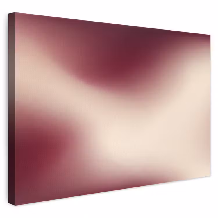 Leinwandbild - Farbverlauf – Rot – Beige — 1