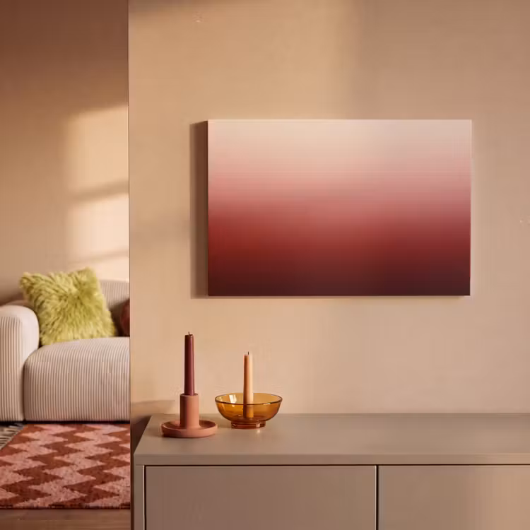 Leinwandbild - Farbverlauf – Rot – Rosa — 2