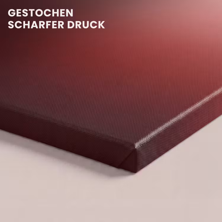 Leinwandbild - Farbverlauf – Rot – Rosa — 4