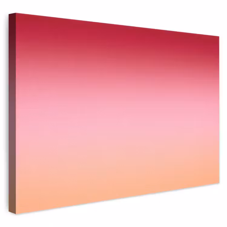 Leinwandbild - Farbverlauf – Rot – Rosa — 1