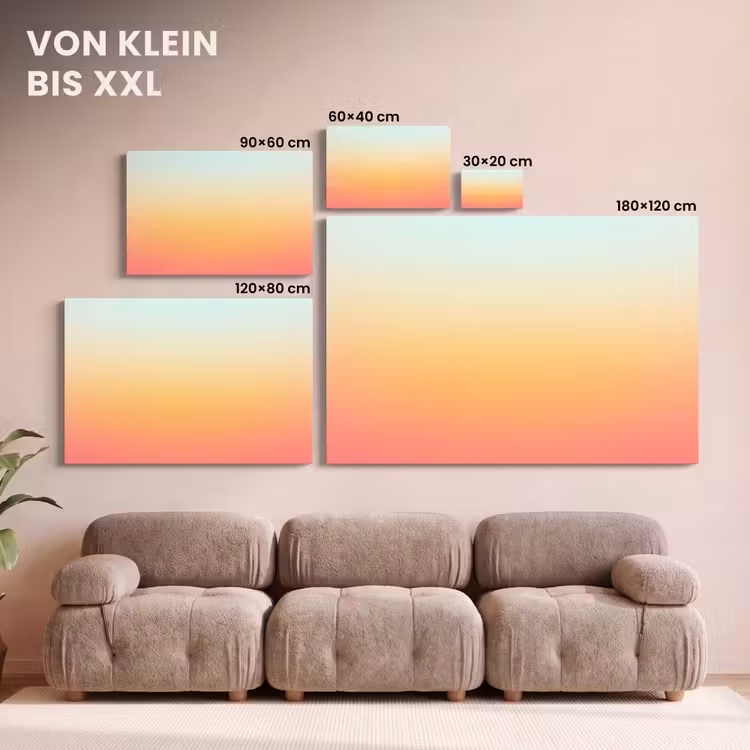 Leinwandbild - Farbverlauf – Sanft – Farbe — 6