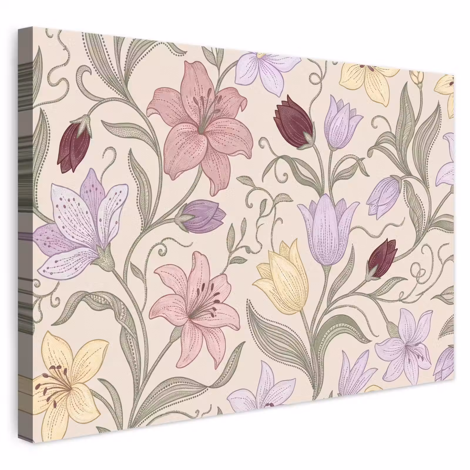 Leinwandbild - Blumen – Illustration – Botanik — 1