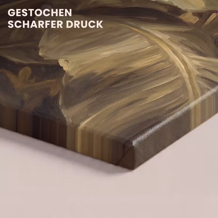 Leinwandbild - Blätter – Tropisch – Gold — 4