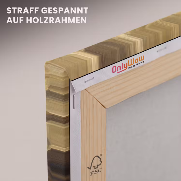 Leinwandbild - Blätter – Tropisch – Gold — 5