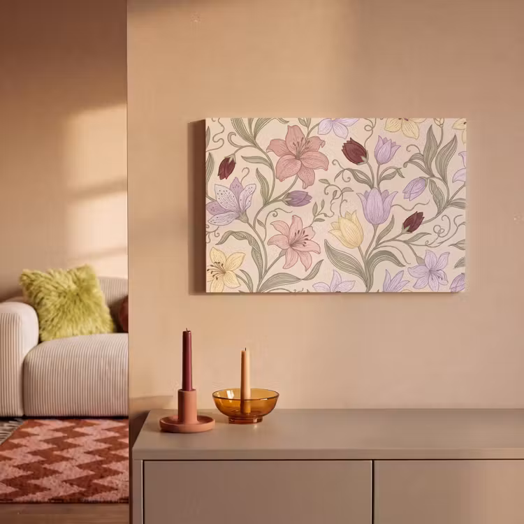 Leinwandbild - Blumen – Illustration – Botanik — 2