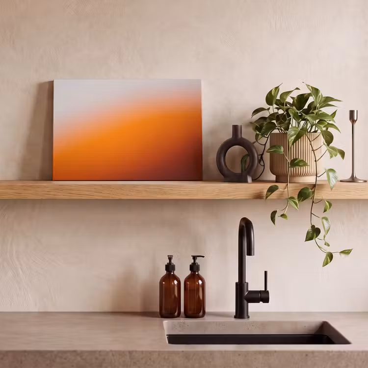 Leinwandbild - Farbverlauf – Orange – Abstrakt — 3