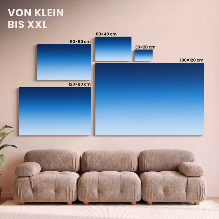 Leinwandbild - Himmel – Blau – Farbverlauf — 6
