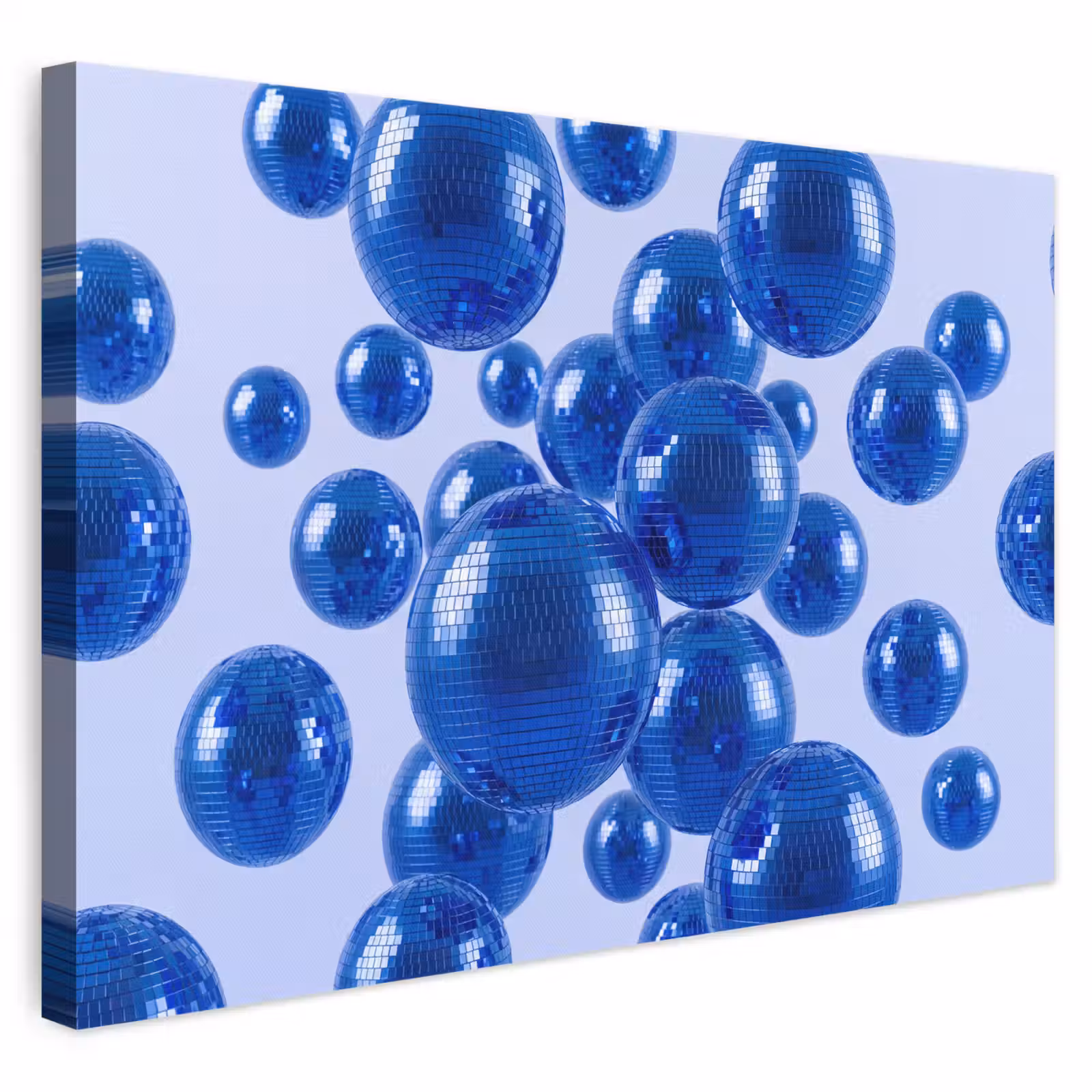 Leinwandbild - Blaue Discokugel — 1