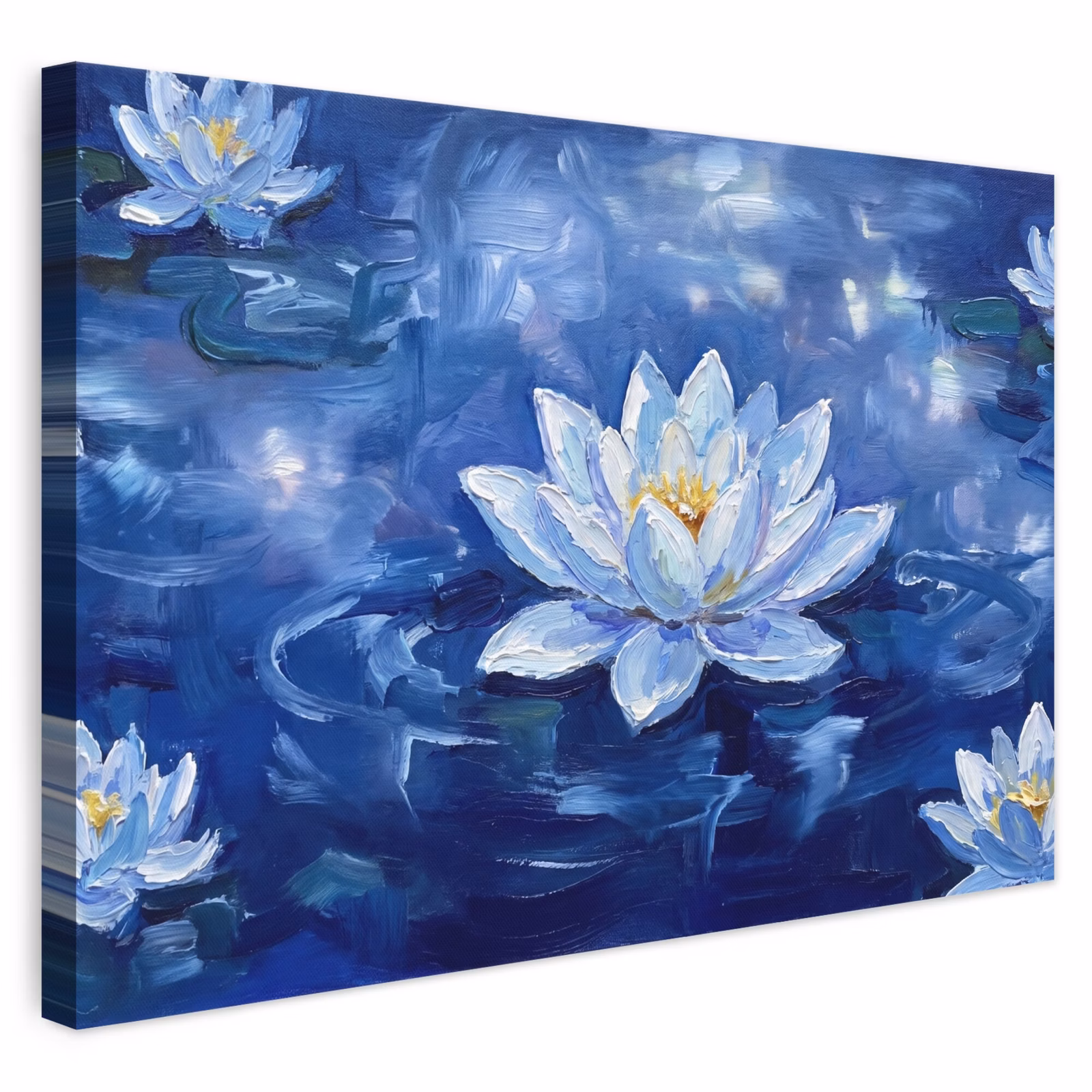 Leinwandbild - Blaue Seerose – Wasser — 1