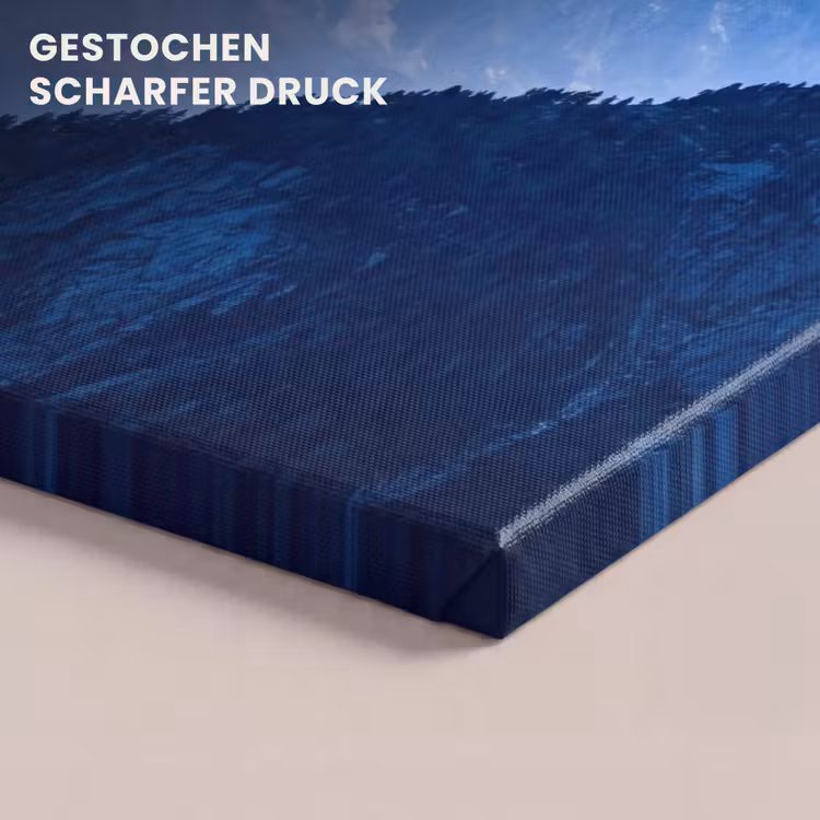 Leinwandbild - Berge – Schnee – Blau — 4