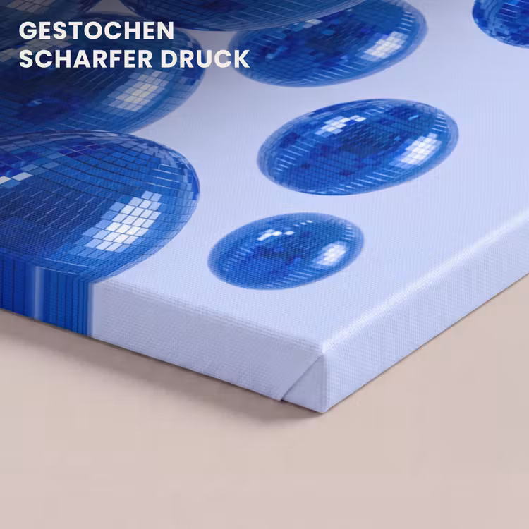 Leinwandbild - Blaue Discokugel — 4
