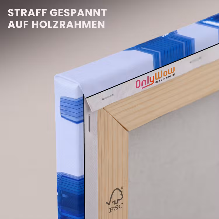 Leinwandbild - Blaue Discokugel — 5