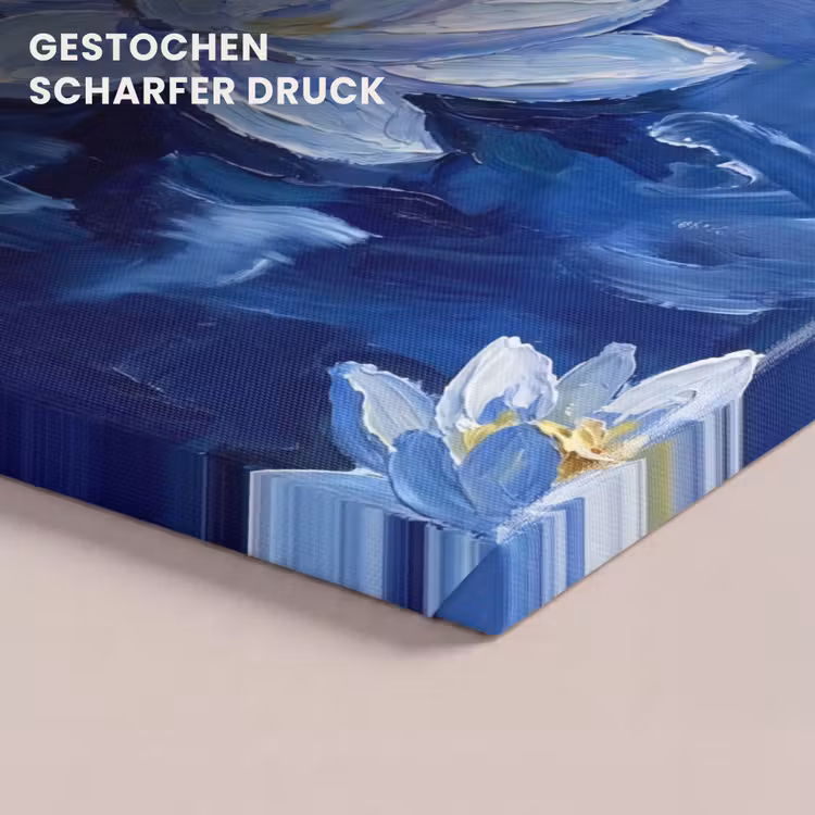 Leinwandbild - Blaue Seerose – Wasser — 4