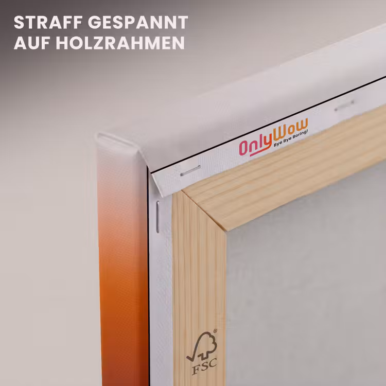 Leinwandbild - Farbverlauf – Orange – Abstrakt — 5