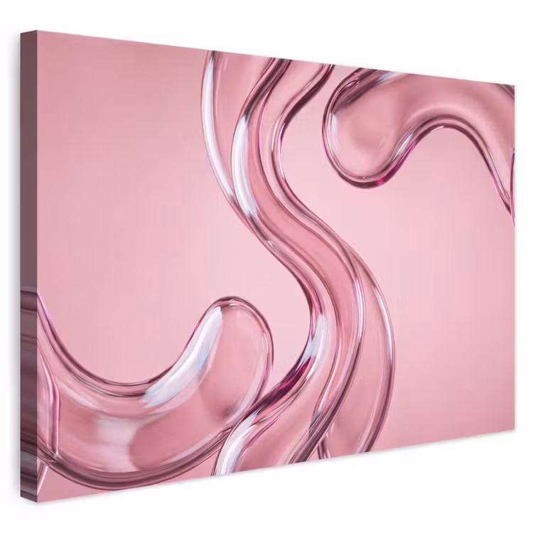 Leinwandbild - Form – Abstrakt – Rosa — 1