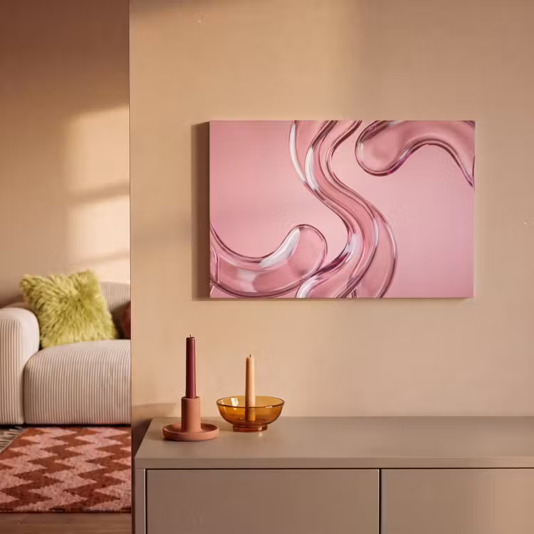 Leinwandbild - Form – Abstrakt – Rosa — 2