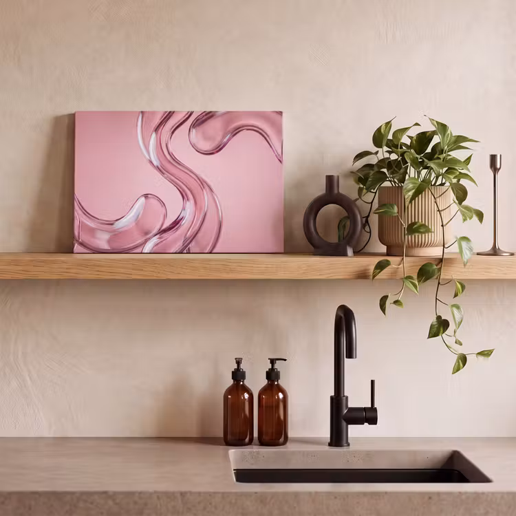 Leinwandbild - Form – Abstrakt – Rosa — 3