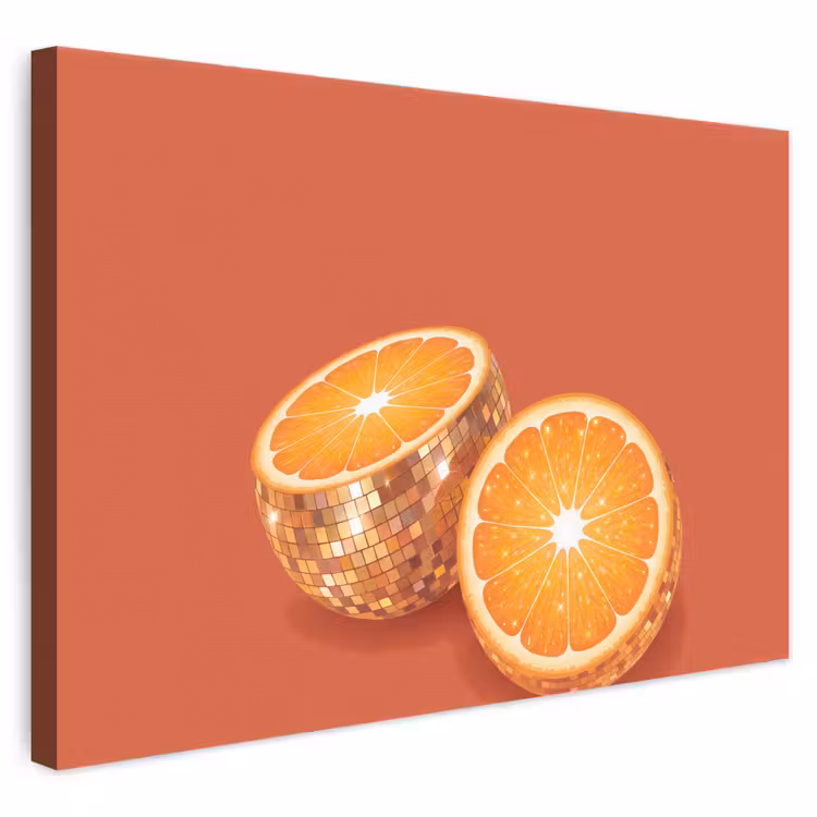Leinwandbild - Früchte – Disco – Gold — 1