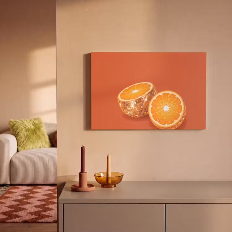 Leinwandbild - Früchte – Disco – Gold — 2