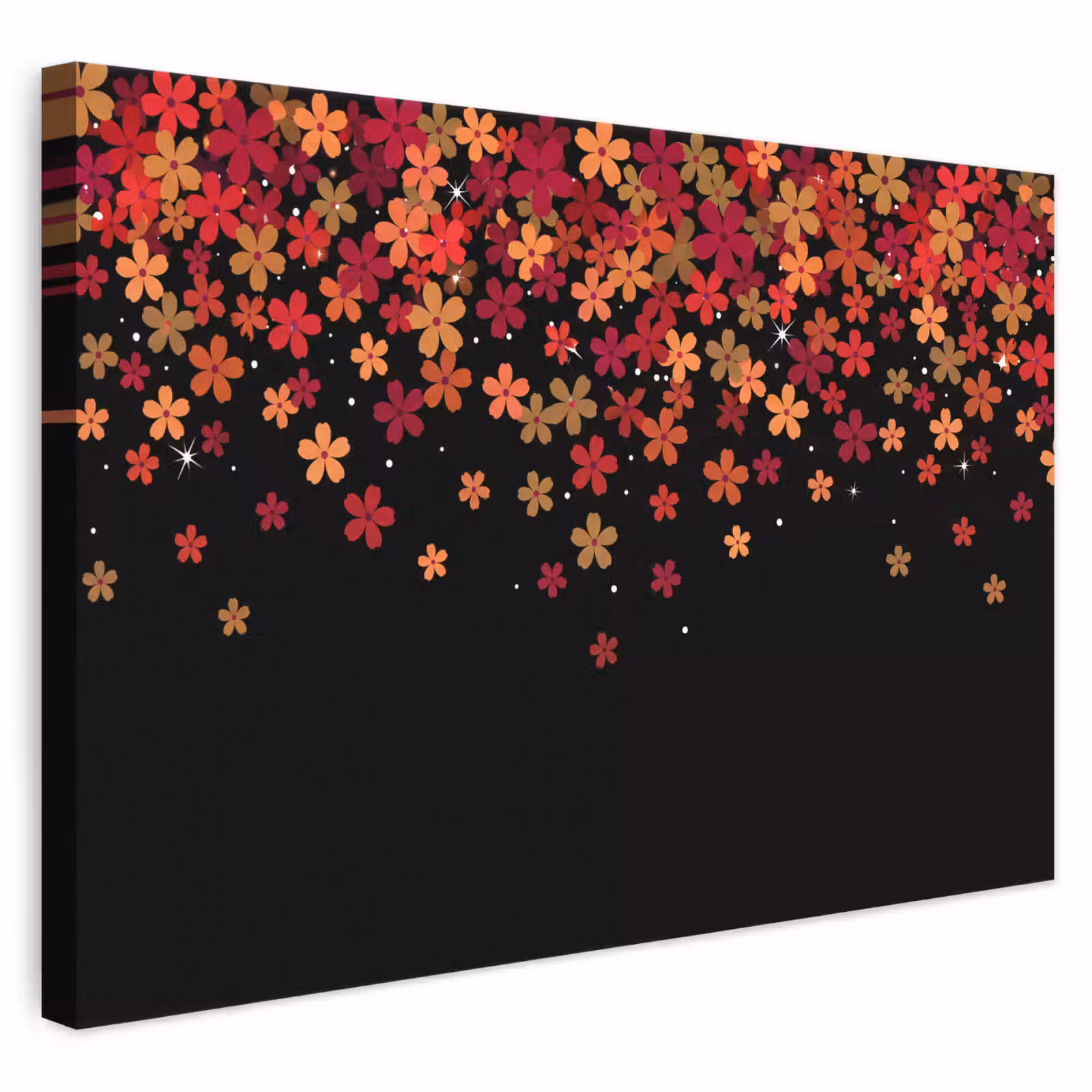 Leinwandbild - Blumen – Abstrakt – Orange — 1
