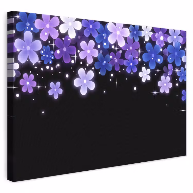 Leinwandbild - Blumen – Lila – Modern — 1