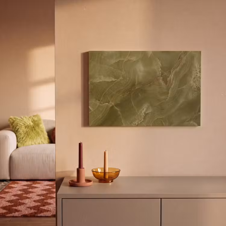Leinwandbild - Marmor – Grün – Abstrakt — 2