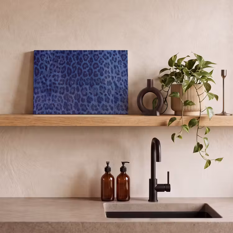 Leinwandbild - Muster – Blau – Abstrakt — 3