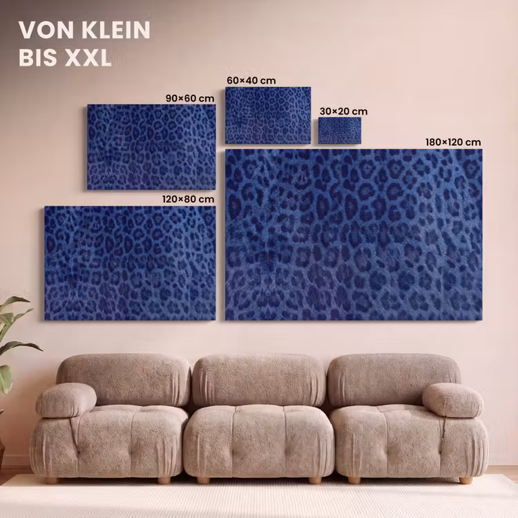 Leinwandbild - Muster – Blau – Abstrakt — 6