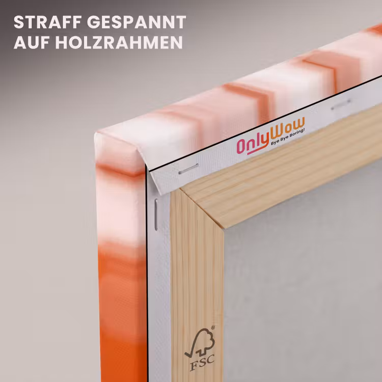 Leinwandbild - Orangefarbene Blume – Makro — 5