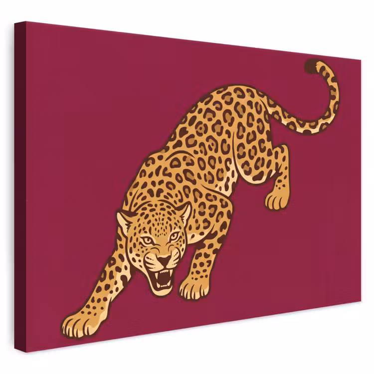 Leinwandbild - Katze – Angriff – Tiere — 1