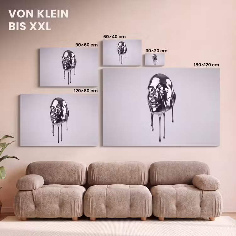 Leinwandbild - Kopf – Schmelzend – Abstrakt — 6