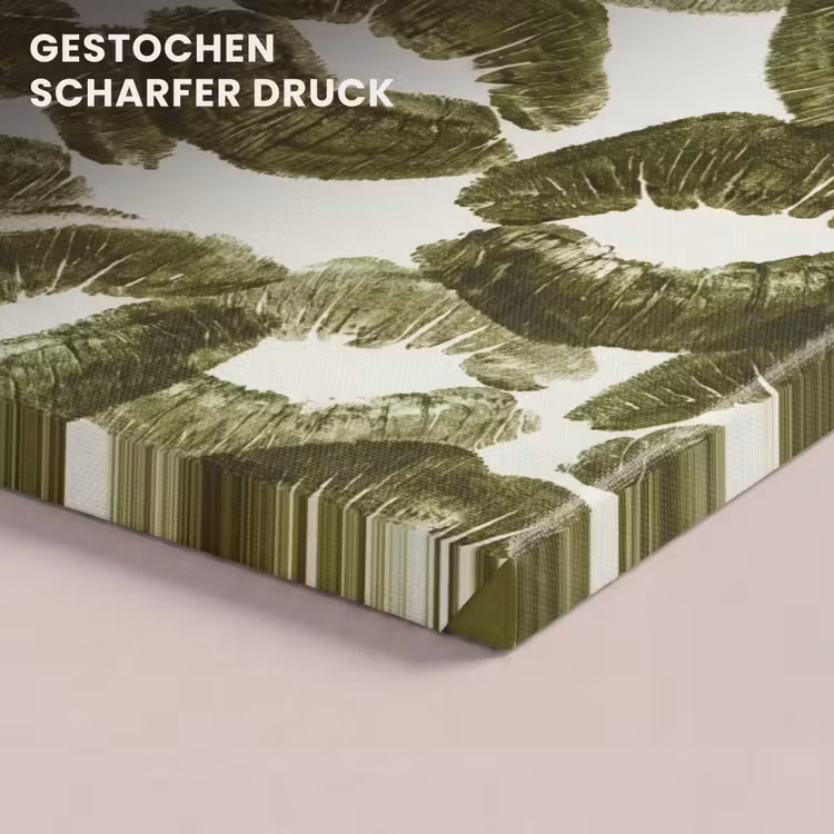Leinwandbild - Kuss – Muster – Grün — 4