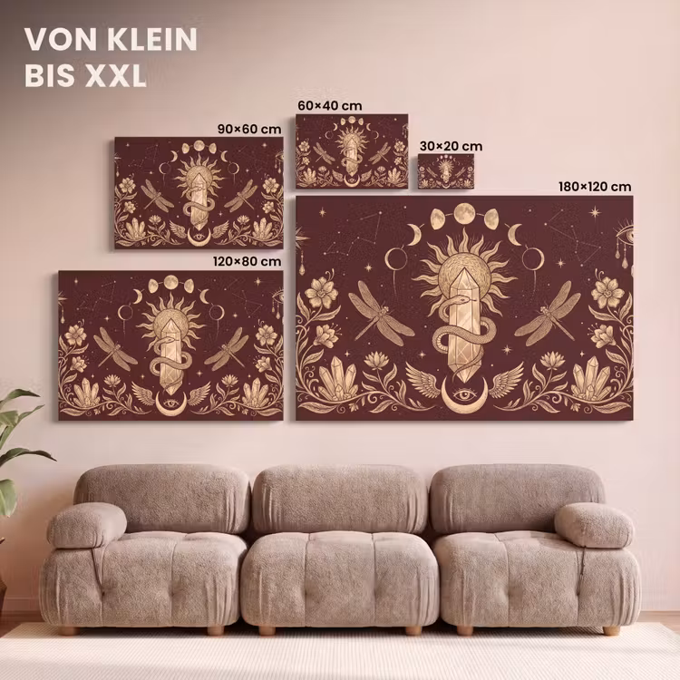 Leinwandbild - Mystik – Himmel – Gold — 6