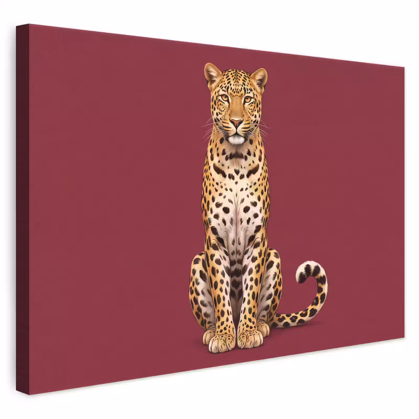 Leinwandbild - Katze – Tiere – Rot — 1