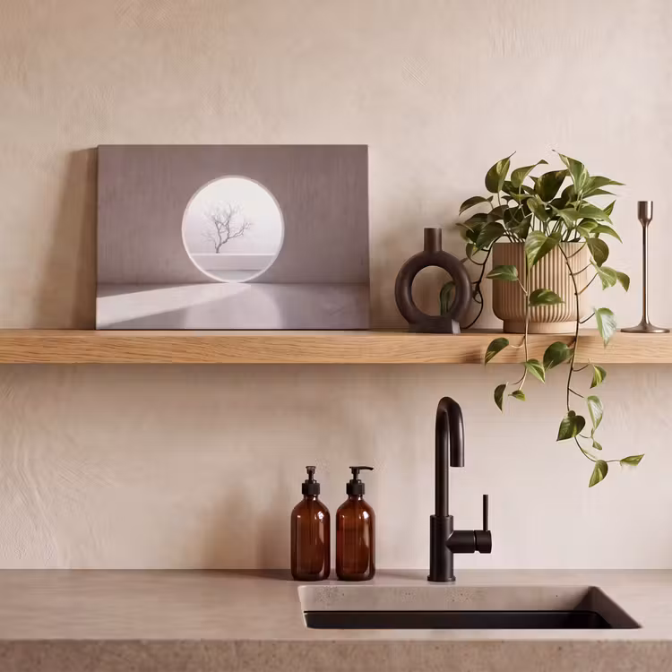 Leinwandbild - Baum – Kreis – Modern — 3