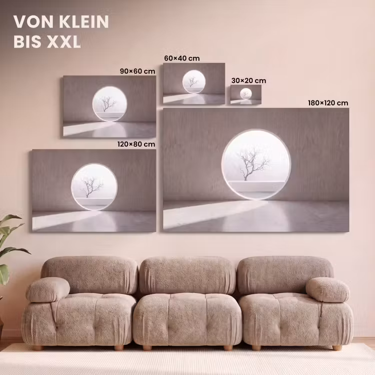 Leinwandbild - Baum – Kreis – Modern — 6