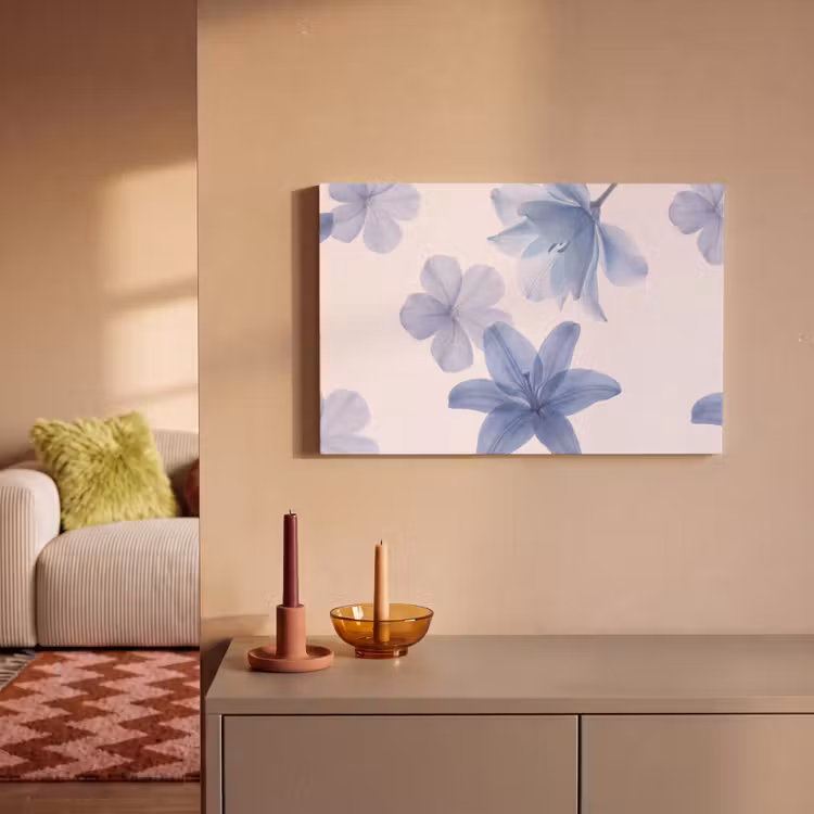 Leinwandbild - Blumen – Transparent – Modern — 2